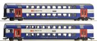 64131 Roco Set of 2 Double Decker Passenger car 2nd class